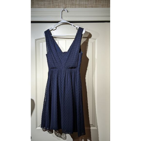 J CREW Sleeveless Marlowe Dress in Navy Swiss Dot Womens Sz 4 - Picture 7 of 9
